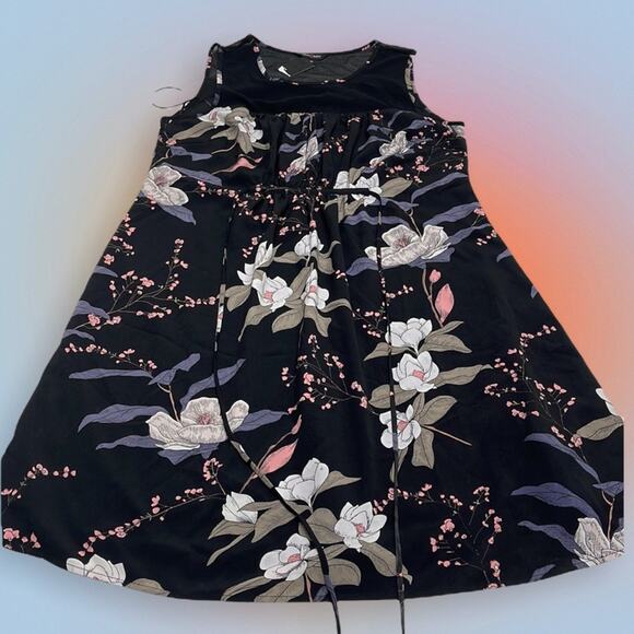 STORK & BABE MATERNITY Women’s Small Black Floral Dress - Picture 1 of 6